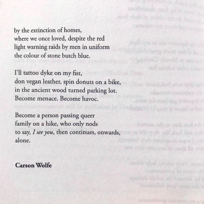 weareliberally's tweet photo. A perfect read this morning! The final stanzas of a poem by @vincentvanbutch in @fourteenpoems expressing the difficult and beautiful realities of presenting as queer. Their work often speaks to the struggles of the wider lgbtqia+ community. 

#createspacetobelong #queerpoetry https://t.co/Wi8DPhVuVN