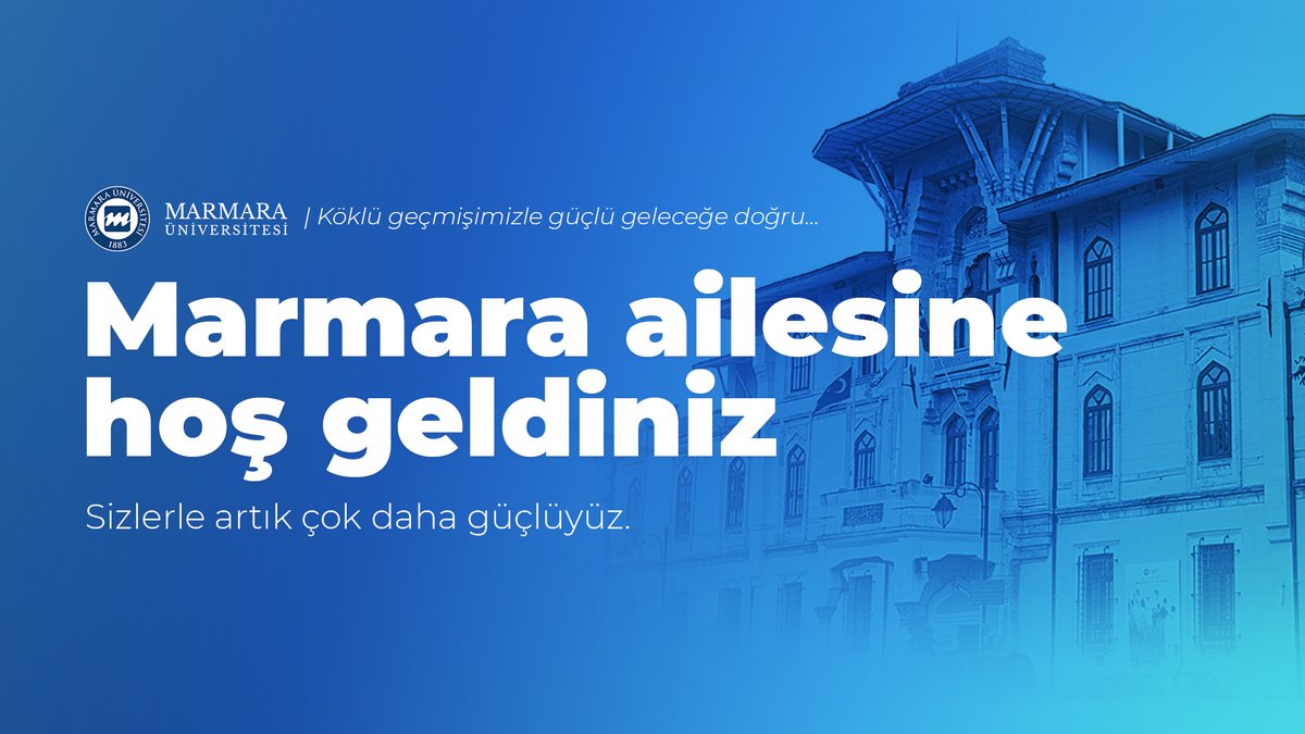 Marmara Ailesine Hoş Geldiniz!
Üniversitemize yeni katılan tüm Marmaralıları tebrik ediyoruz. Sizlerle artık çok daha güçlüyüz.👍😎 
#yks2021 #marmarauni #marmara1883 #marmarauniversitesi
