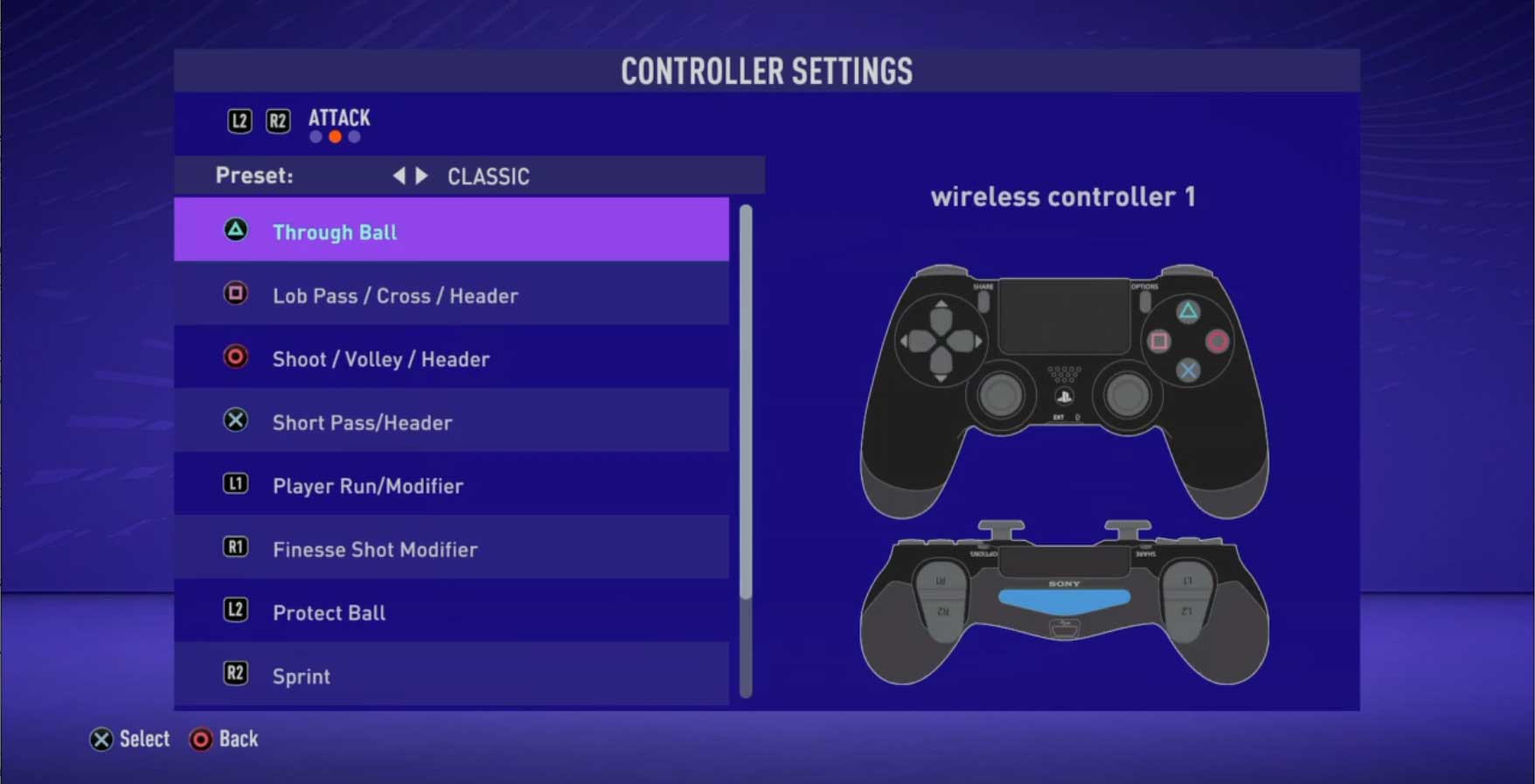 FIFAUTeam on "By default, controls are set for the classic configuration but you either choose between 3 controller configurations and select one do you want to use before each