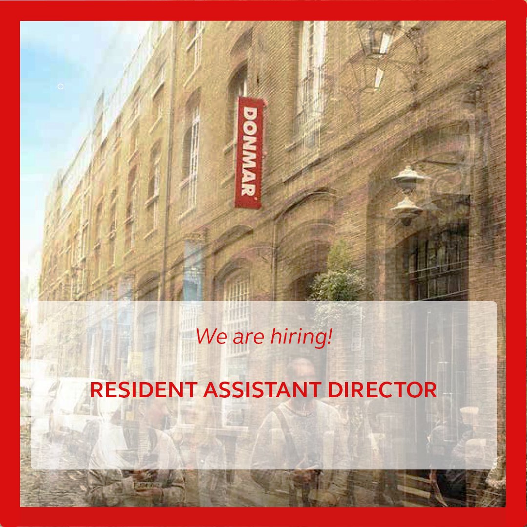 WE'RE RECRUITING 🎉

There is just over a week to go until applications close for our two Resident Assistant Director positions. 

We're looking for early career directors to join us for 11-12 months in residency at the Donmar. 

APPLY HERE: ow.ly/suAW50G1kZN