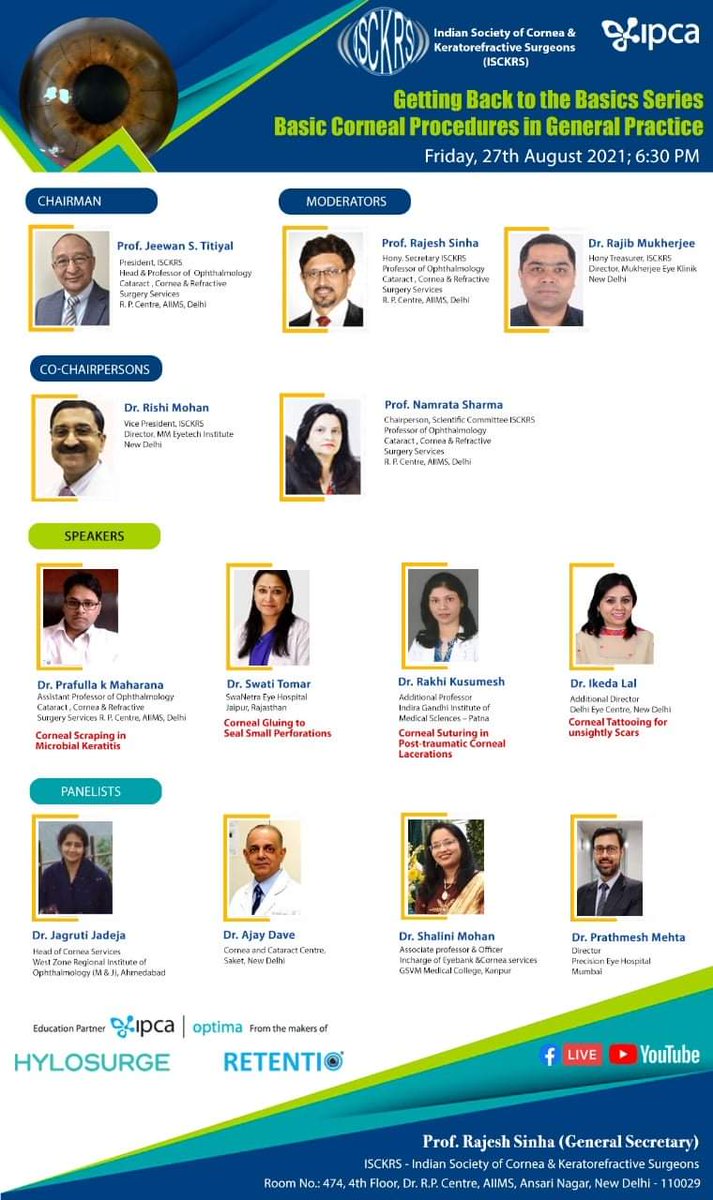 drjnj's tweet photo. More steps towards Managing Corneal Diseases...

#EyeDonationFortnight2021 
#36thEDF #ISCKRS

https://t.co/urXg6aQc0e https://t.co/Q8iZmAehQa