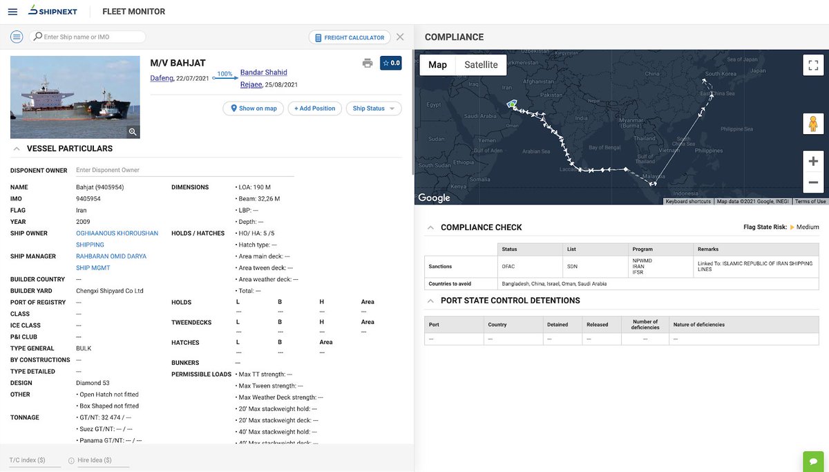 ShipnextNews's tweet photo. Shipnext launches a unique Compliance and Sanction check solution for international commercial fleet. Our users can now trace full description, activity and compliance of any vessel worldwide. #shipping #trade #commodity #DigitalTransformation #drybulk #transport #sanctions #ship https://t.co/HeGsjjs6L9