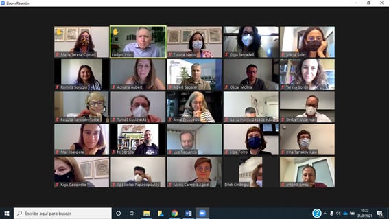 Starting the day with an amazing meeting between the Executive &amp; Local Organizing Committee. Working together to create an extraordinary conference #esaBCN2021