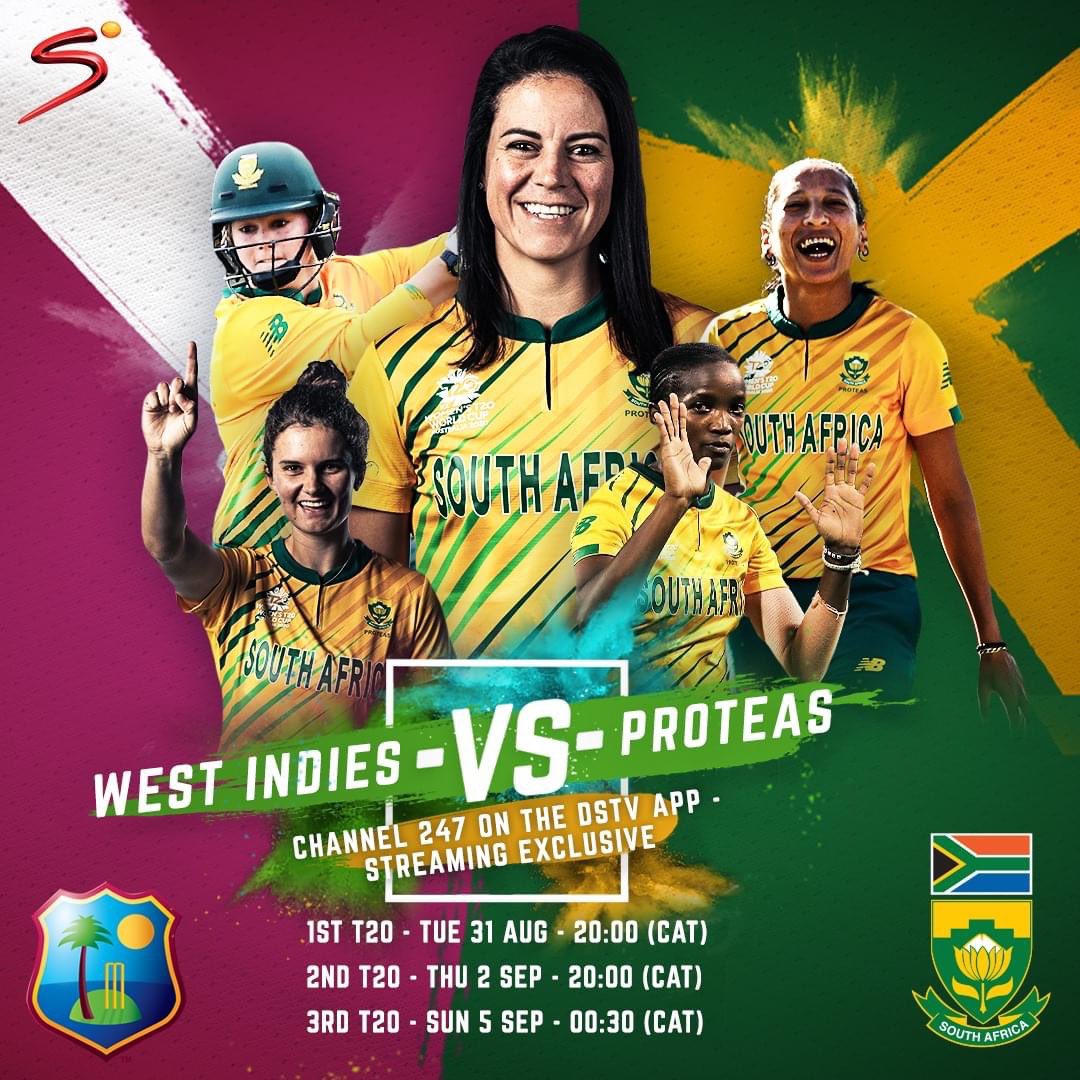 Catch @Momentum_za Proteas live on @SuperSportTV for their battle against West Indies Woman #AlwaysRising #MomentumProteas #WIWvSAW