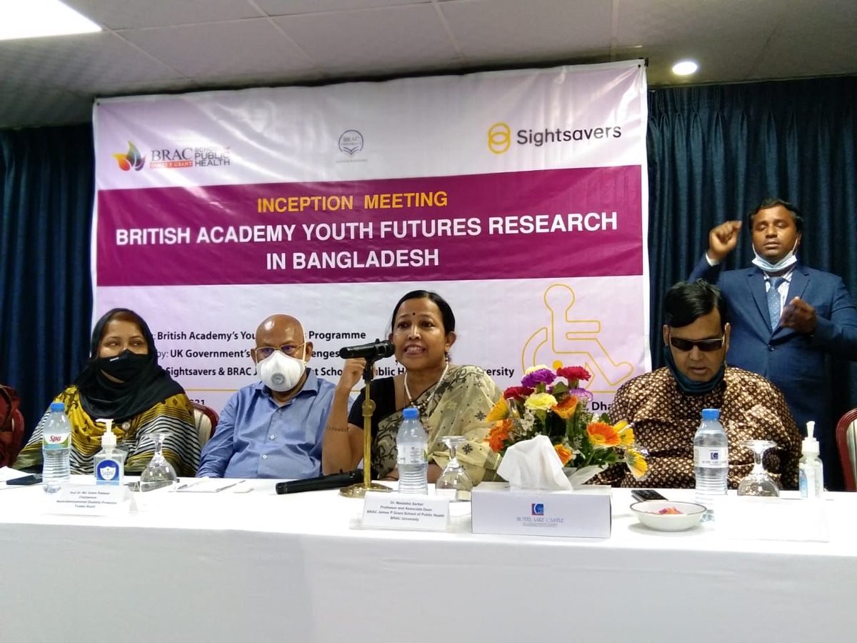 BRACJPGSPH's tweet image. “Employing young researchers with disabilities to bring authentic insight &amp;amp; empower them to contribute to policy decisions that affect their lives”, Dr Malabika Sarker, @BRACJPGSPH at &apos;British Academy Youth Futures Research&apos; project inception event.
@Sightsavers_Pol @Sightsavers