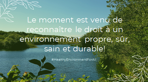 o Tunisie Tout Le Monde A Droit A Un Air Pur A L Eau Et A La Nature Rejoignez Des Personnes Du Monde Entier Pour Appeler Le Un Hrc A Reconnaitre Notre Droit