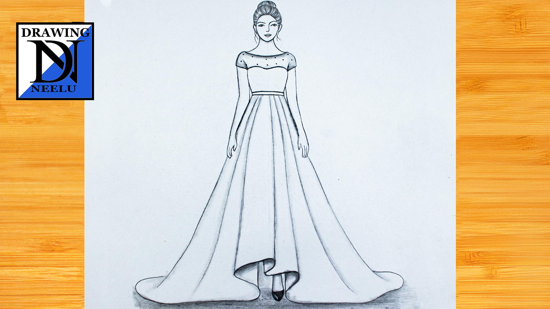 Sketch of mystical woman in beautiful dress inspired by middle age design.  Color effect Stock Photo - Alamy