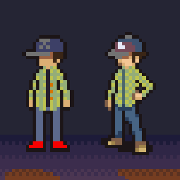 DualLeviathan's tweet photo. It's about time I finally start posting my pixel art here. Old vs New #pixelart #pixelartist https://t.co/T2tyFyUmze