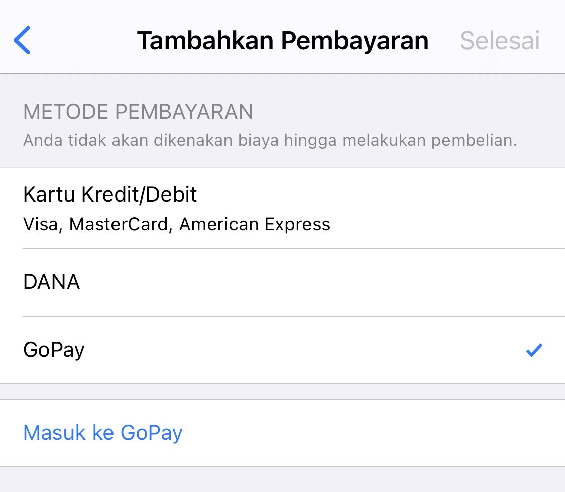 GoPay Resmi Jadi Metode Pembayaran di Apps Store