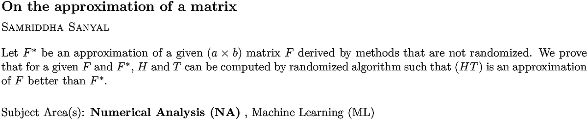 arxiv.org/abs/2108.13195…
S Sanyal
On the approximation of a matrix
