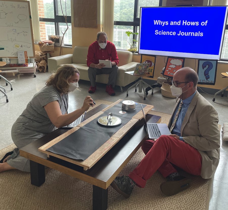 KoLab77224156's tweet photo. Hows and Whys of PK - 5 Science Journals: Exciting collaborations between specialists @kispride to meet the needs of all ES scientists, writers and thinkers.  Thanks @MollyWellner1 for sharing your expertise and insights with KoLab Science. 

@JerJacobsen250 @RobZook1 #OneKIS https://t.co/b6rVrTgwNe