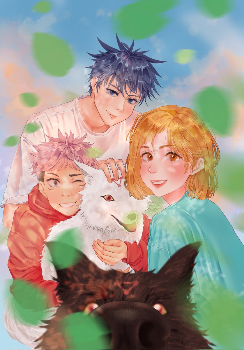 sumyee_art's tweet photo. an outing w the jjk trio! i worked rly hard on this but it flopped on both ig &amp; tiktok so I'm a little bummed 😩 #JujutsuKaisen https://t.co/gQTVT6KdMy
