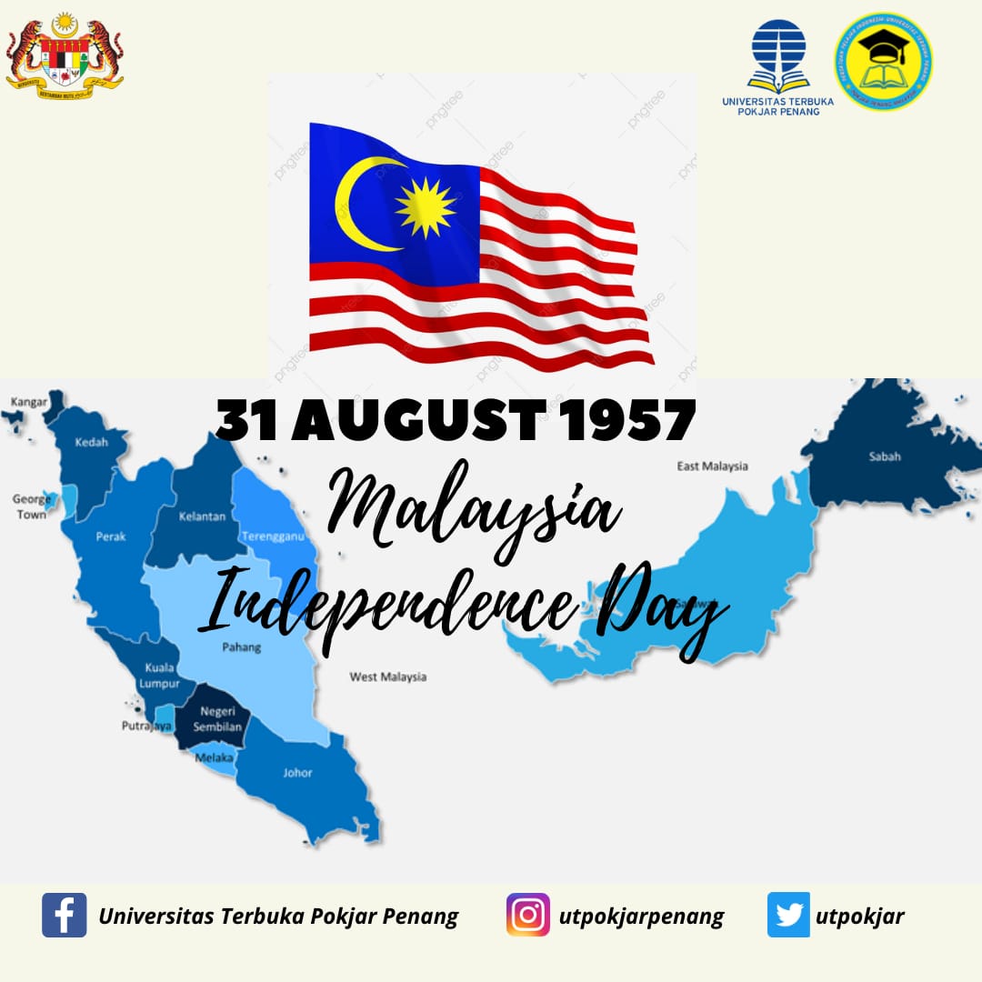 UtPokjar's tweet photo. Universitas Terbuka Pokjar Penang Mengucapkan Selamat Hari Kemerdekaan Malaysia ke - 64. https://t.co/1oHDle6jSJ