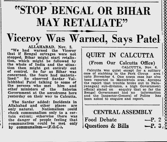 Nitin_Rivaldo's tweet photo. Calcutta killings began on August 16. 18th day of Ramzan. 
 
Noahkhali on Sep 10. Day of Laxmi Pooja. 5000 Killed. 3 lakh houses burnt. 

Gandhi Nehru kept radio silence.  

Patel warned of retailiation to this one sided massacre of Hindus. https://t.co/TisNSCZdNN