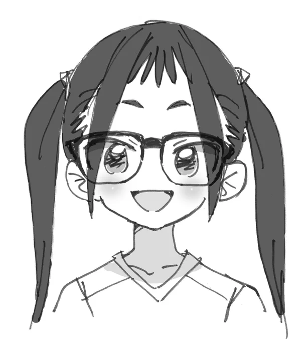 ゆるキャン△の千明ちゃん 顔面バランスがどうなっているのかわからなくて大層困ってたんだがようやく理解出来た。目尻が髪で隠れるのが前提になってたのね 