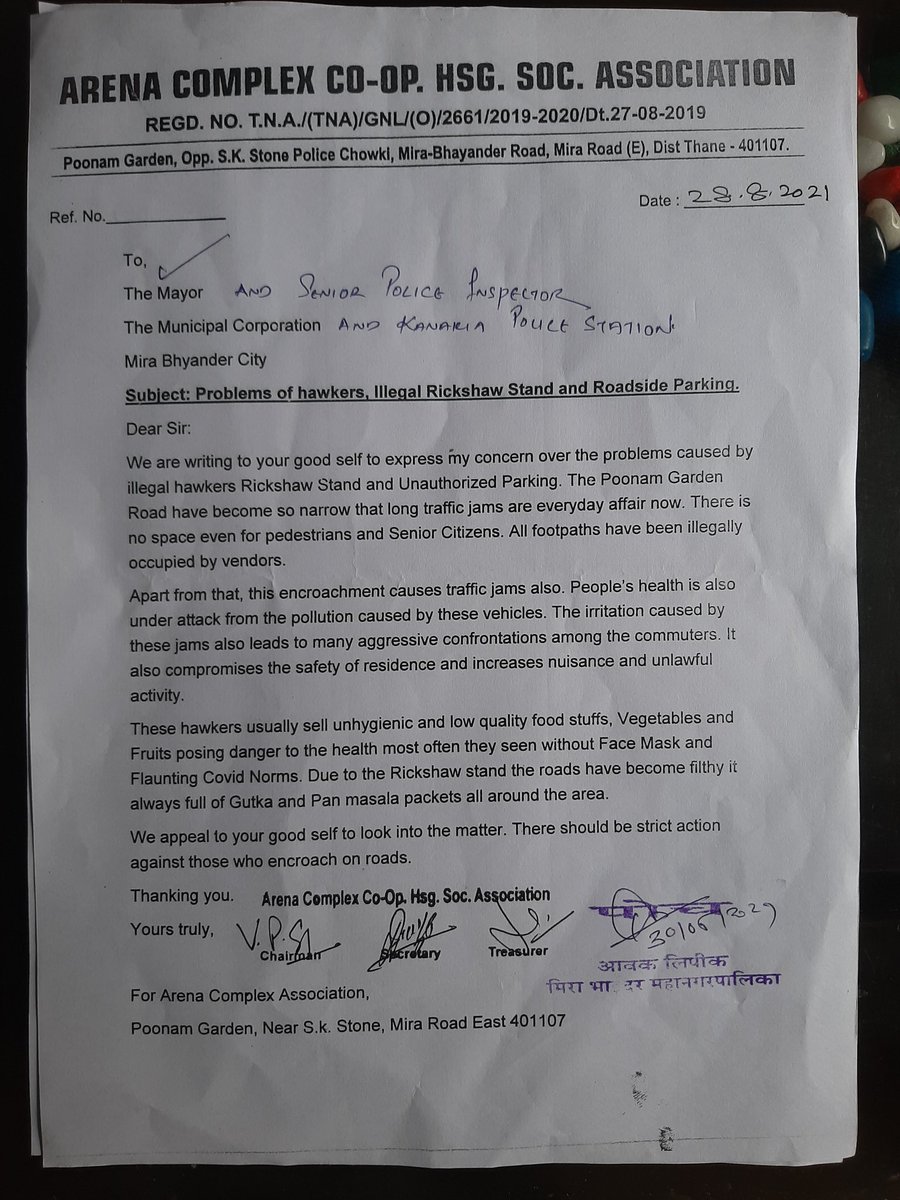 Nityashetty80's tweet photo. @JHasnale Respected Madam, big issue of hawkers, illegal Rickshaw Stand and Roadside parking faced by Poonam Garden, Near S.k Stone residence. Request to please look into the same. Senior citizen and childrens safety at risk. Request for ur kind attention. https://t.co/OU4soDPQh5