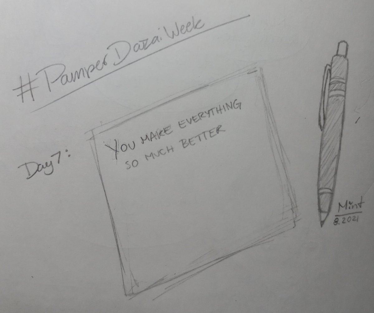 chazukebowl's tweet photo. this was gonna be sadder, but I thought this idea was better. Interpret it however you want, but I see it as an AU where Oda is still alive, so he and Dazai joined the ADA together 

Day 7: "You make everything so much better"

#PamperDazaiWeek 
@PamperDazaiWeek https://t.co/awbVAOIETP