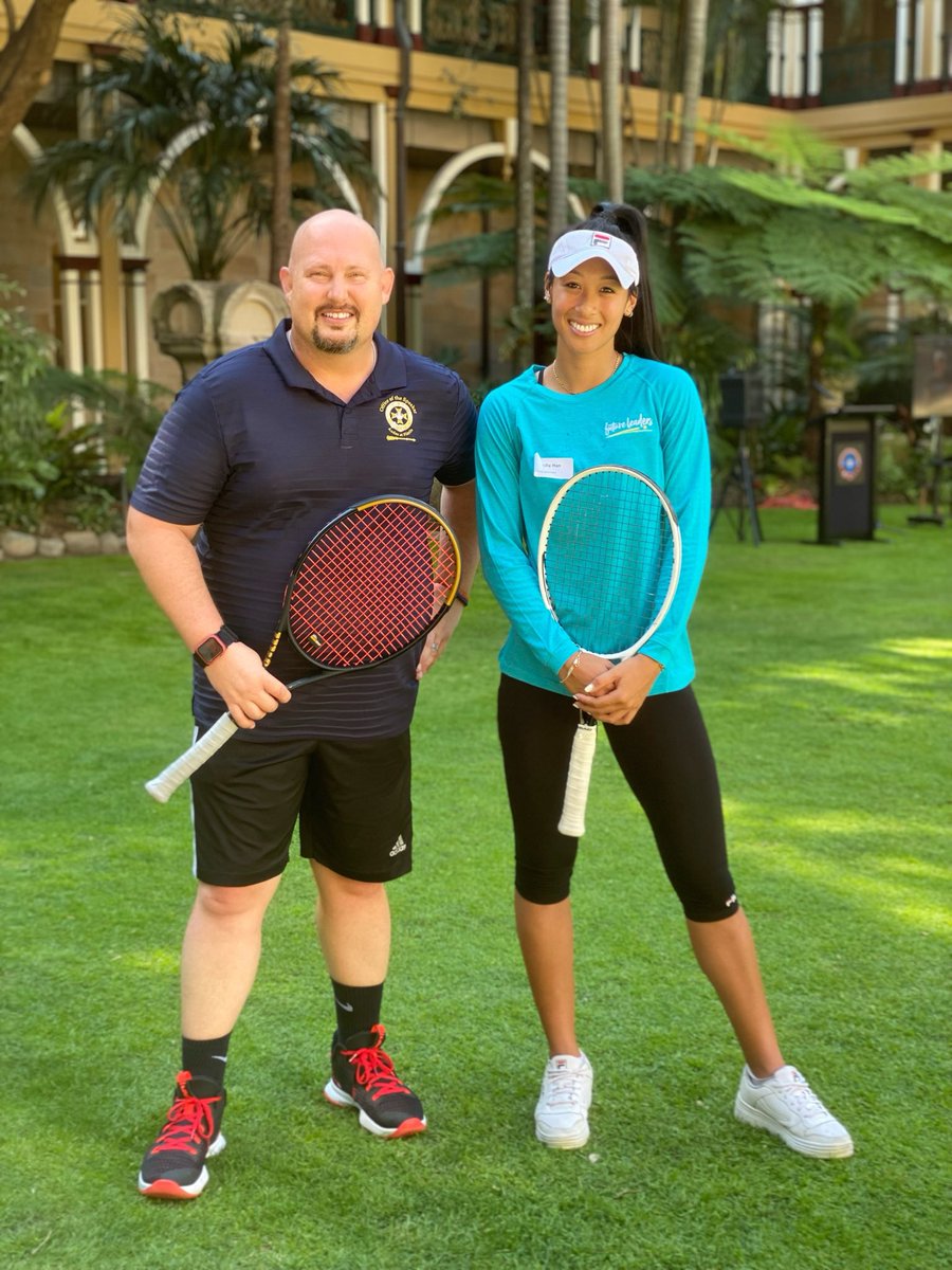 The two Hons (Priscilla Hon and the Hon Curtis Pitt MP) ceasefire after blasting some pink 🎾 balls on the Speaker’s Green <a href="/QueenslandParl1/">Queensland Parliament</a>. Thanks for the hit <a href="/pribo98/">Priscilla hon</a>. You’re a great role model for our juniors! <a href="/TennisQld/">Tennis Queensland</a> always make it a #matchforall to be proud of.