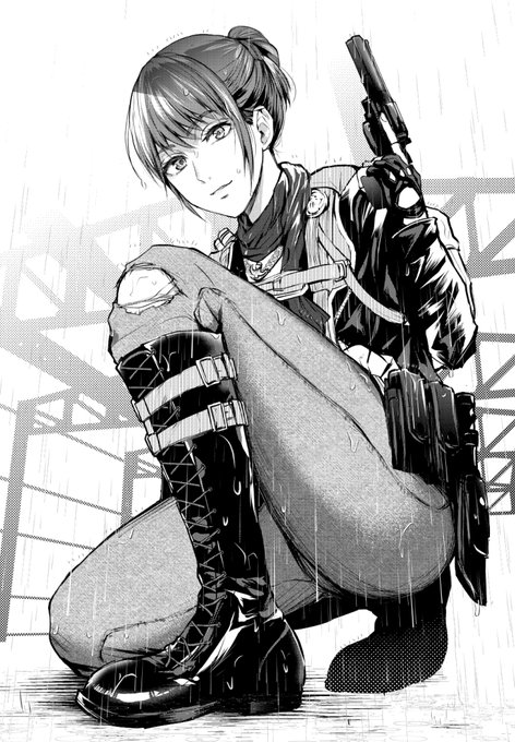 推しのひとりのポルトノバさんをテーマを意識してモノクロで漫画っぽく仕上げました! 発売翌日からずーっと遊んでます! BOCWが大好きです! 香織ちゃんのグッズください  #影からうまれ #CODBOCW 