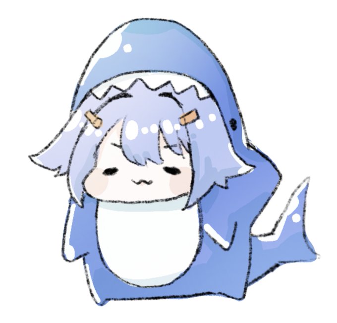 「hair ornament shark costume」 illustration images(Latest)