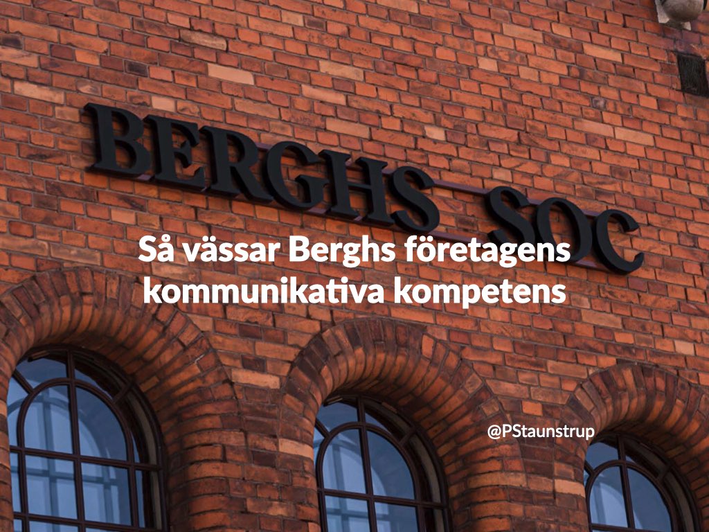 Berghs School of Communication utbildar inte bara vassa kreatörer och strateger inom marknadskommunikation – de kompetensutvecklar även företag och organisationer. Här får du lära dig lite mer om skräddarsydda utbildningar och arbetet bakom.

staunstrup.se/blog/marknadsf…