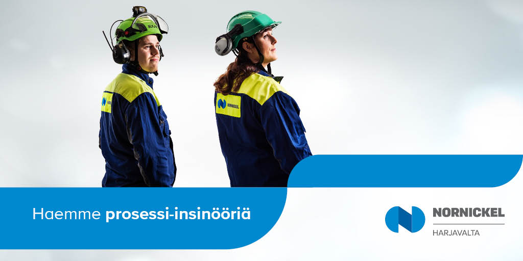 Haemme Harjavaltaan prosessi-insinööriä tuotanto-osastollemme liuottamolle. Haku 12.9. mennessä. Lue lisää tehtävästä > nornickel.fi 
#rekry #avoimettyöpaikat