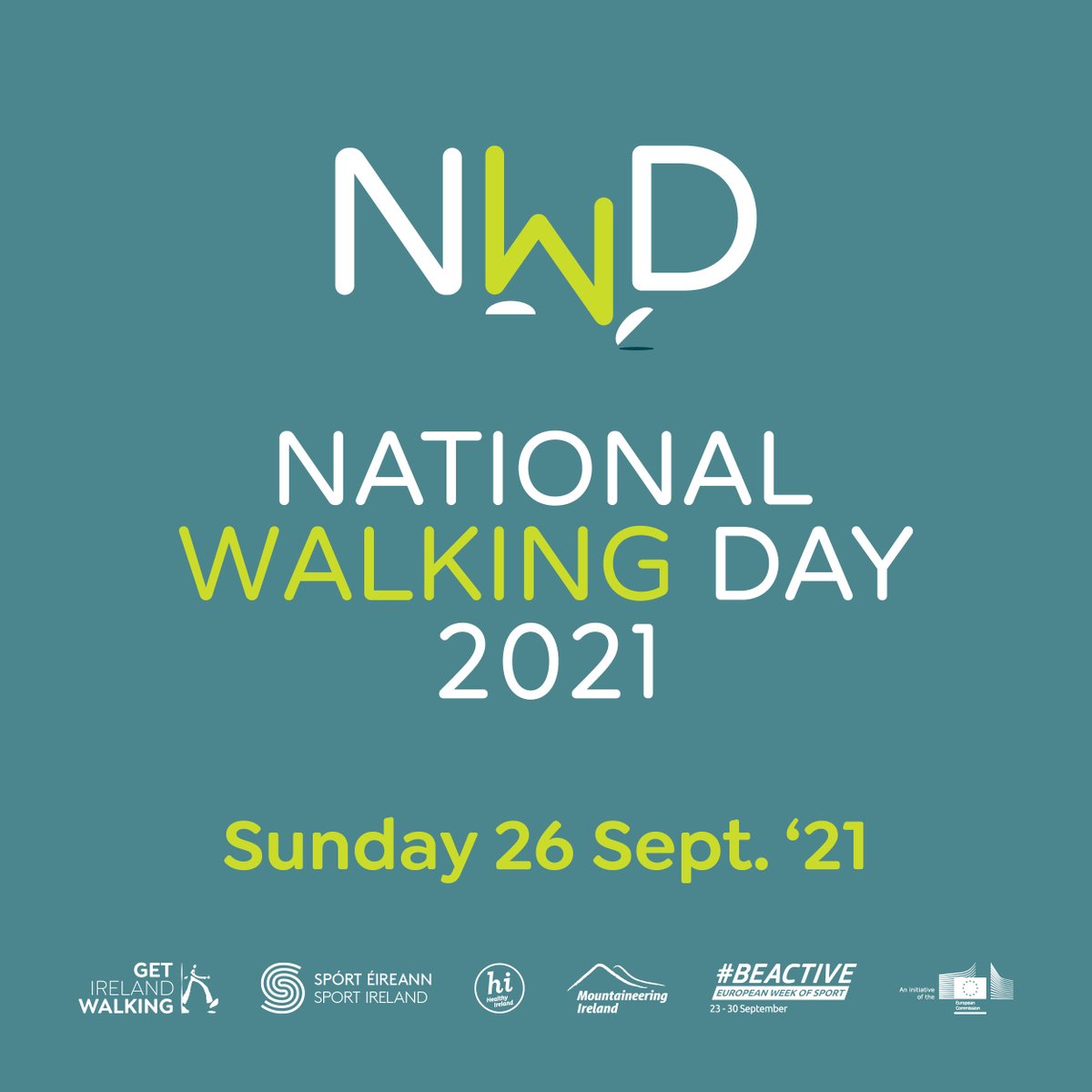 Our celebrations for National Walking Day 2021 - Sun 26th Sept!! #NWD2021 have started as part of #EWOS! Join us &amp; #WalkHikeRunPushRoll 
getirelandwalking.ie/nationalwalkin…