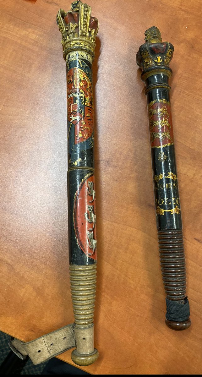 StJohnJersey's tweet photo. These twoโbattonsโ have recently been returned to @StJohnJersey and will be going on display. @Honorary_Police #History https://t.co/zZ9JDJfw8Y