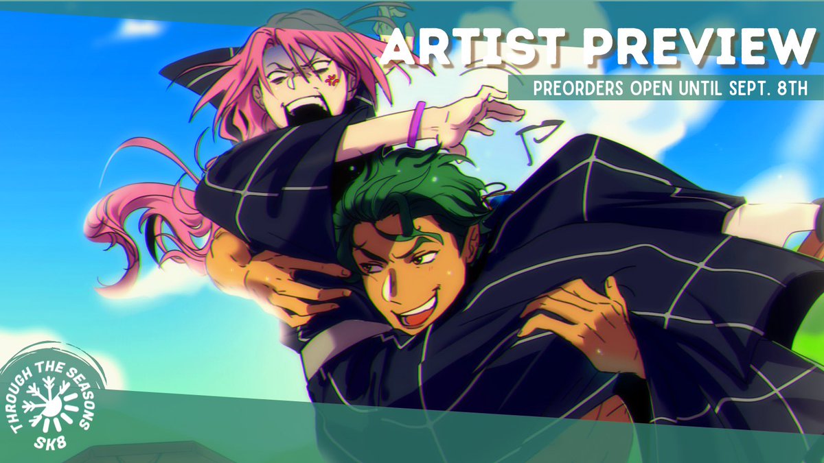 🌊 PAGE ART PREVIEW 🌤
Just a typical Cherry and Joe interaction in this summer piece by @SinfulHime!

✨ Preorders for zine and merch open here: sk8ttszine.bigcartel.com
