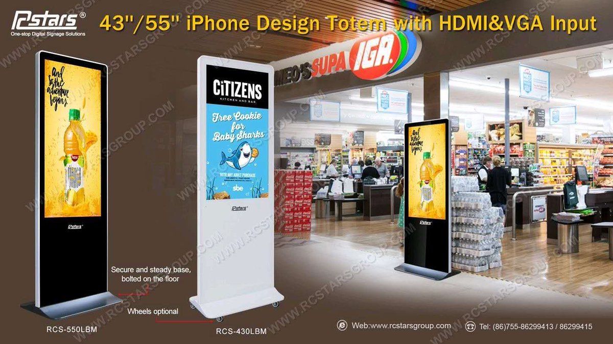 Kaylee Huang (@kaylee_huang_) on Twitter photo iPhone design freestanding kiosik, OEM/ODM service supported, get your own #design here below:
sales12@rcstarsgroup.com
#custom #iphone #interiordesign #branding
#restaurant #fashion #lcddisplay #lcdmonitor #lcdscreen #lcddigitalsignage #digitaladvertising #infoscreen iPhone design freestanding kiosik, OEM/ODM service supported, get your own #design here below:
sales12@rcstarsgroup.com
#custom #iphone #interiordesign #branding
#restaurant #fashion #lcddisplay #lcdmonitor #lcdscreen #lcddigitalsignage #digitaladvertising #infoscreen