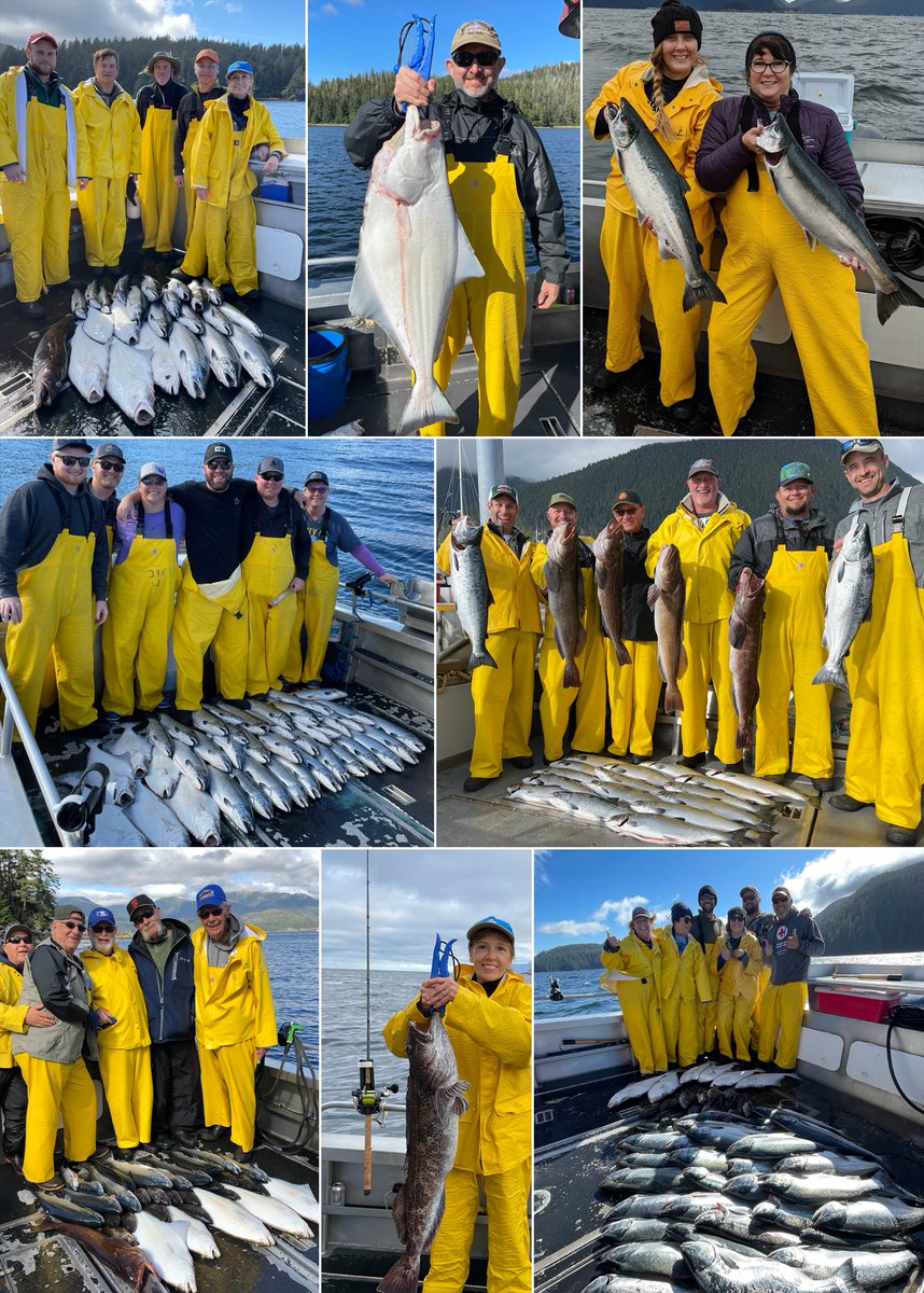 8-30-21: Successful fishing on a windy sunny day! #sitka #salmon #fish #fishing #alaska #silvers #cohos #fishinginsitka #fishinginalaska #sitkafishing #alaskafishing #wildstrawberrylodge #alaskapremiercharters #lingcod #rockfish #halibut #saltwaterfishing #familyfishing #visitak