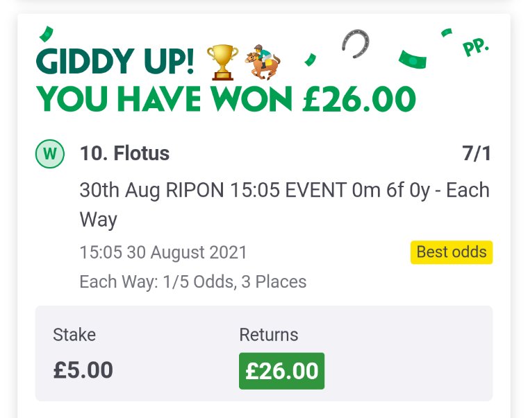 knockerbbc's tweet photo. @padrclub @RiponRaces @SilvDSousa Positive returns on the day .  Lovely Flotus making it good.. happy days padr 👍 https://t.co/Bt0dYopNEW