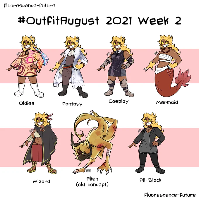 #OutfitAugust Week 2
Cosplay is Noi from Dorohedoro, and I skipped over Battle Damage because she looks battle-damaged all the time already 