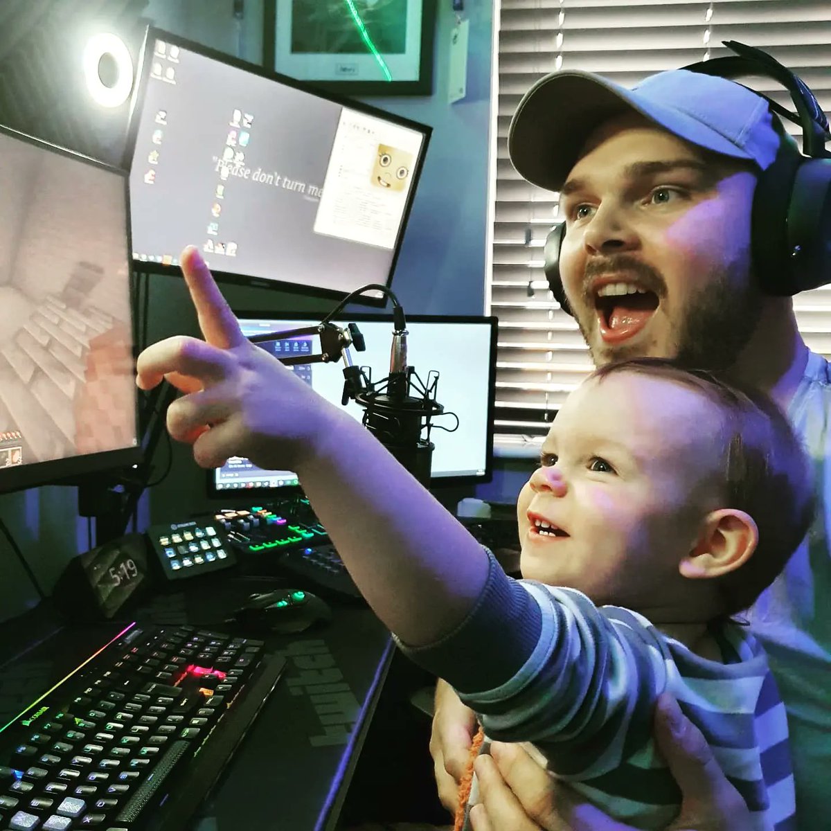 I'm so lucky to have what I have! Community, true real life friends online and now this little nugget who more into technology than ever! The past 5 years streaming has been a blast! Bring on the next 5 💪 #twitch #family