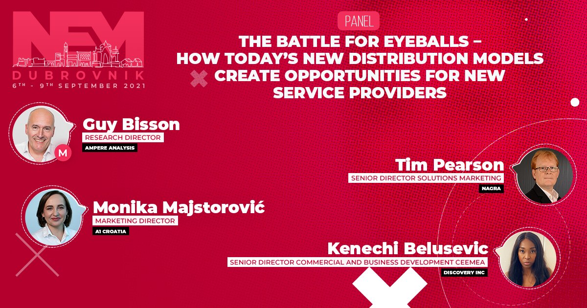 NAGRAKUDELSKI's tweet photo. We are excited to attend New Europe Market (NEM) next week. Join our panel with A1 Croatia, @Discovery and United Cloud to discuss new content distribution opportunities including #DirectToTV. See you on Wednesday, September 8th at 10 a.m. CET! https://t.co/9kBHXz6M9a https://t.co/LJEULKk3Ij