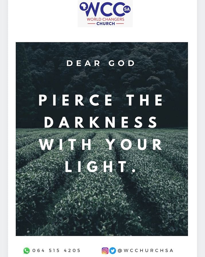 WCCHURCHSA's tweet photo. GOD HAS BEEN THERE EVERY STEP OF THE WAY.
PRAISE GOD FOR HIS STRENGTH IN ALL THINGS.
#chooseday #choosetobehappy #greatful #thankyoulord #augustends #Changinglives #changemakers #worldchangerssa https://t.co/KoIj0PRkPv