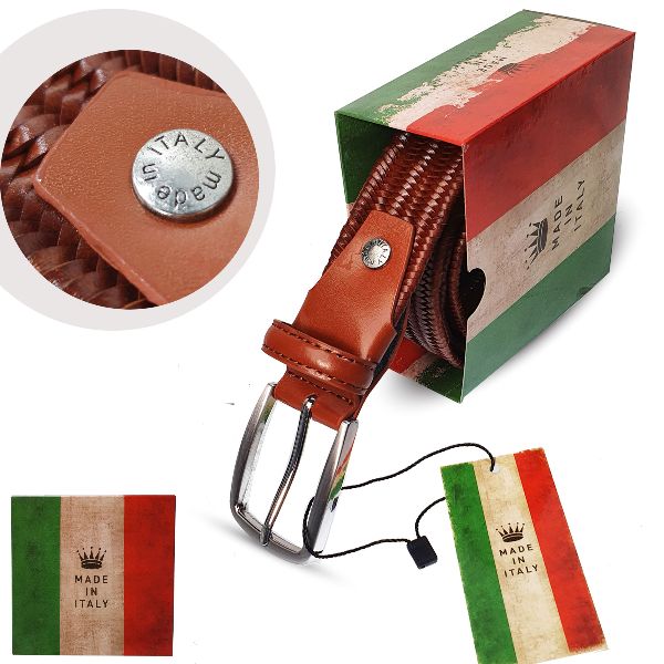 leer gevlochten met elastiek - vele kleuren  - mailchi.mp/e-belts.nl/ita…