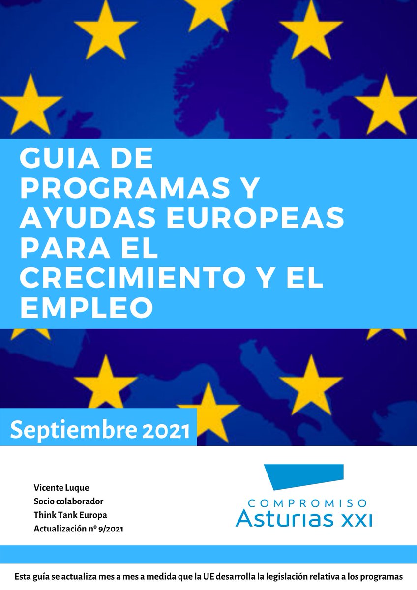 CompromisoAst21's tweet photo. 🎯 Actualización de nuestra 📝Guía de Programas y Ayudas Europeos, ofrecido por nuestro socio y miembro del grupo ThinkTank Europa, Vicente Luque 👉https://t.co/D866hHjeiI
#CompromisoconAsturias #Oportunidades #PublicacionesCAXXI #socios #thinktankeuropa https://t.co/snVGMu3jV5