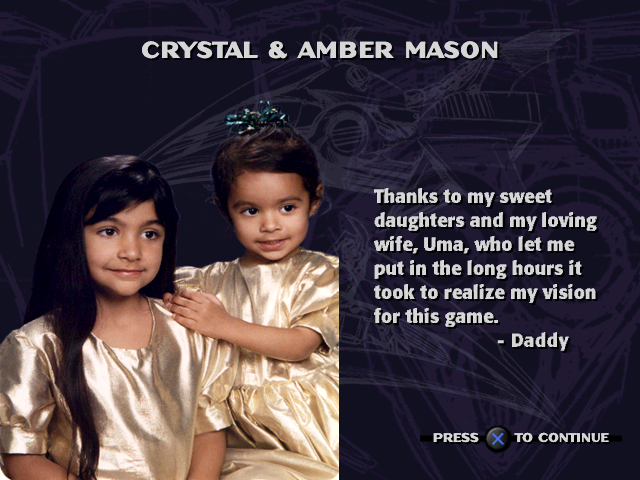 GregBruhl3's tweet photo. The Secret Dedicated Message from Jet Moto 1996
Crystal and Amber, The Two Daughters of Director Michael Liston Mason
#JetMoto
#Playstation
#SingleTrac https://t.co/gYtPlML5BQ
