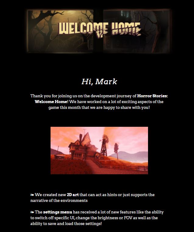 Game Setting - Welcome Home