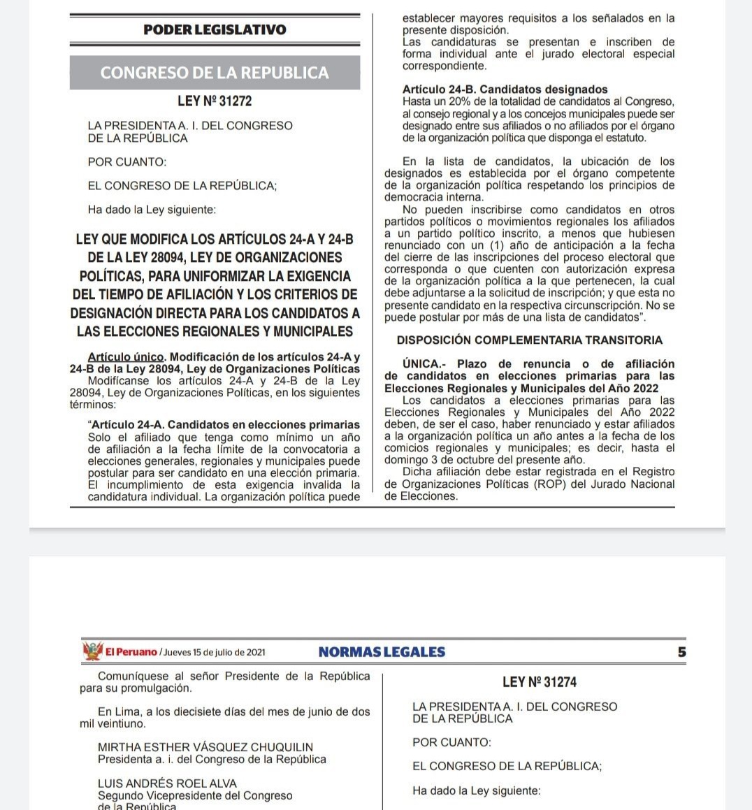 #ERM2022 | Hasta el 3 de octubre tienen plazo los ciudadanos que deseen afiliarse o renunciar a una organización política con el fin de participar en las primarias para poder ser candidatos en las Elecciones Regionales y Municipales 2022, informó el JNE. bit.ly/2UTfTyR