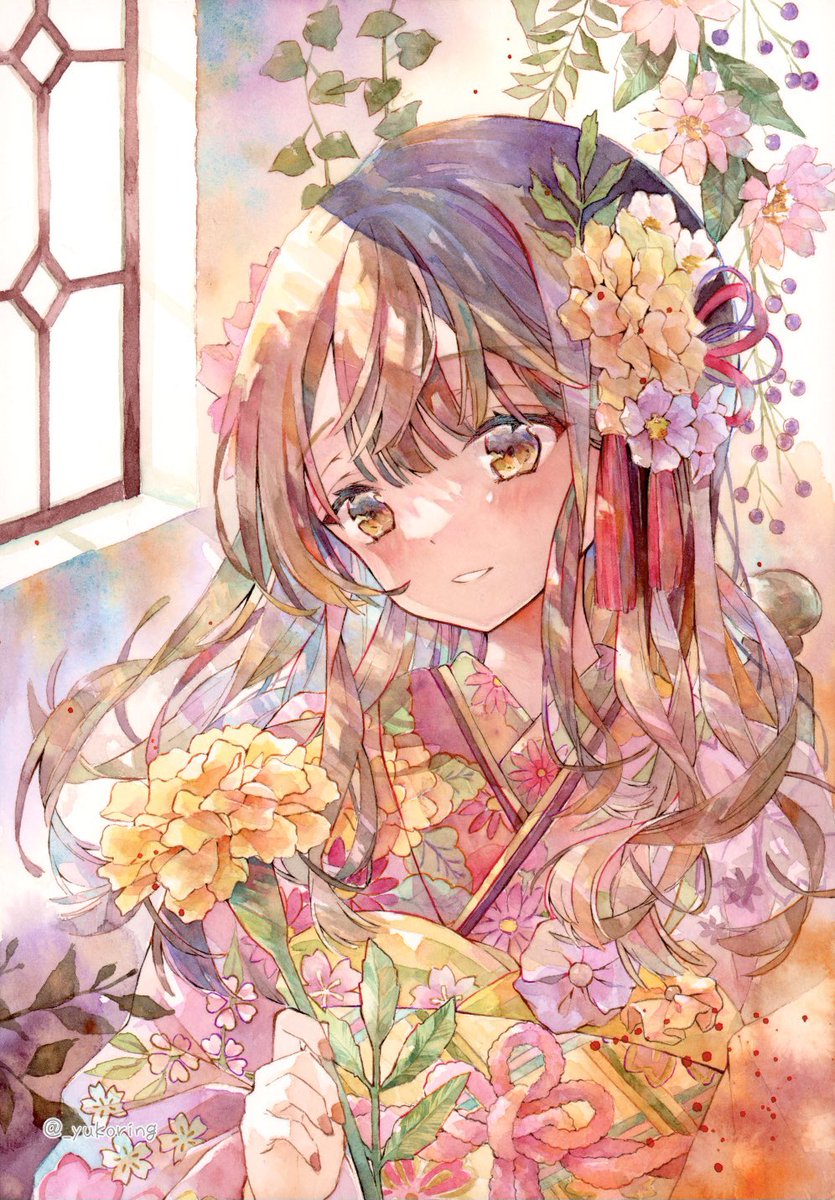 透明水彩 完成 Illustration Watercolour 優子鈴 ゆこりん のイラスト