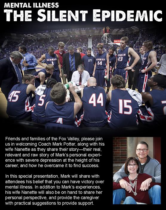 Wednesday at 6 pm in the NCAC - students are invited to attend Coach Mark Potter's presentation about his personal experience with severe depression and how he overcame it.  See the flyer for more info.  D303 Parent University on via Zoom on Thursday