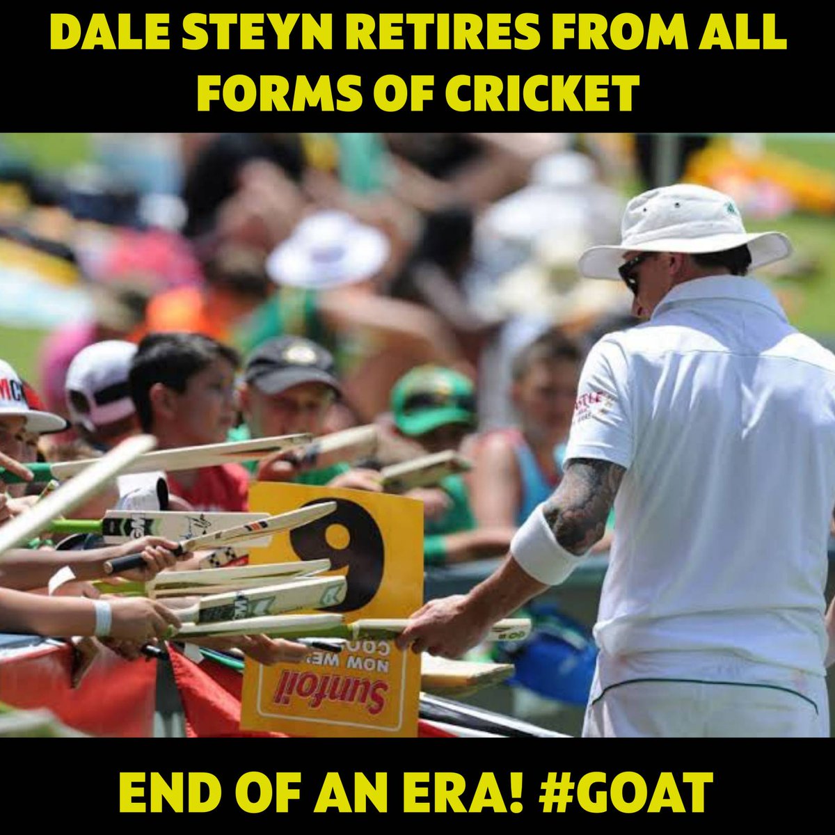 Dale Steyn says goodbye to all form of cricket. #DaleSteyn