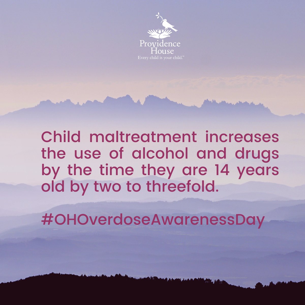 provhouseCLE's tweet photo. Did you know? Child maltreatment increases the use of alcohol and drugs by the time they are 14 years old by two to threefold.

Providence House is working with @ADAMHSBoardCC, 
#ProjectWhiteButterfly, and @ThrivePeer to spread awareness on Ohio Overdose Awareness Day. https://t.co/Dke6wi3ugu