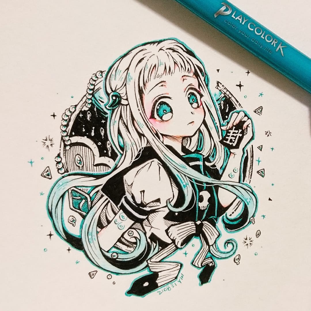 手描きイラスト 八尋寧々 地縛少年花子くん