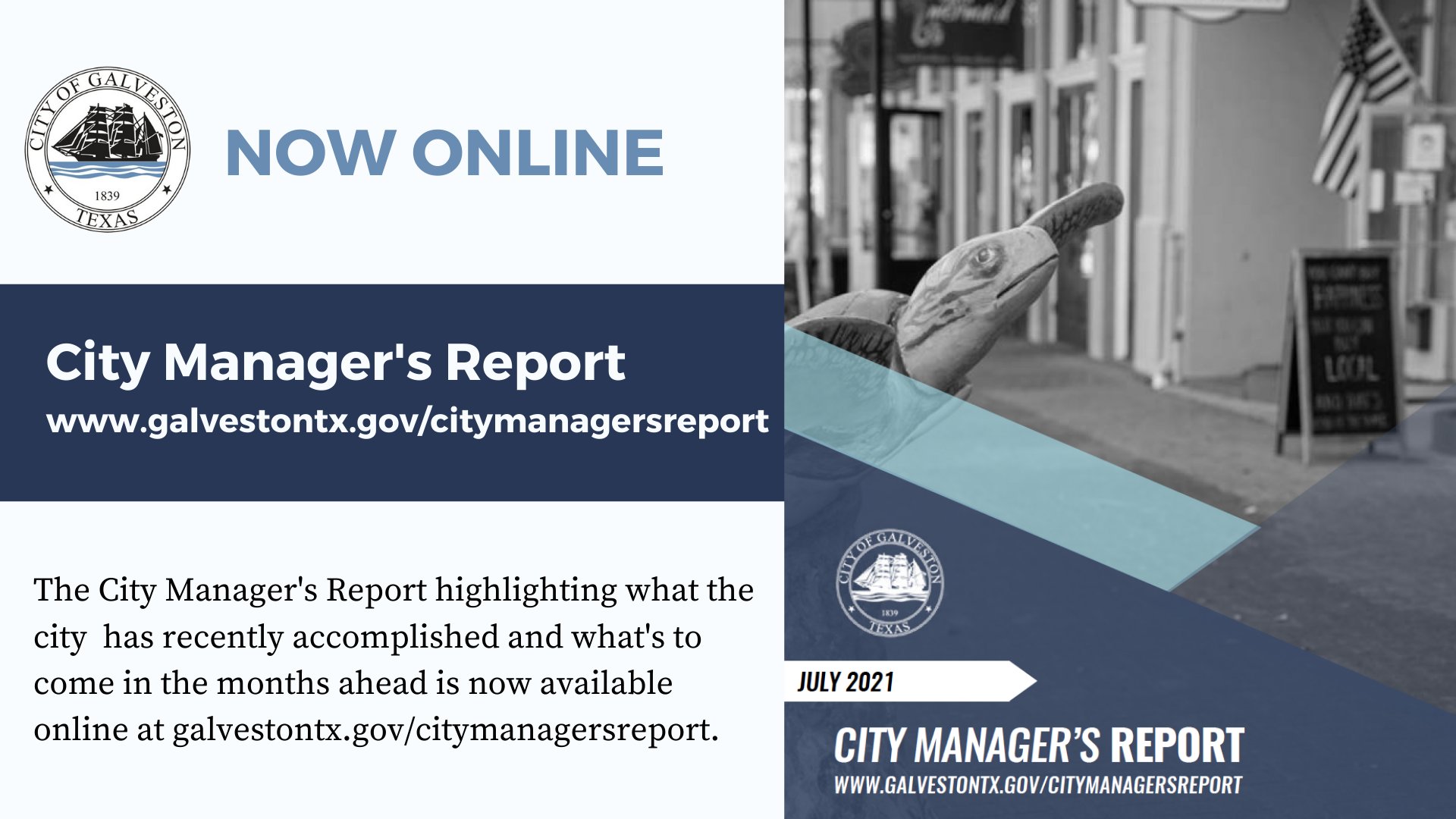 City of Galveston on Twitter "The latest City Manager's Report is now