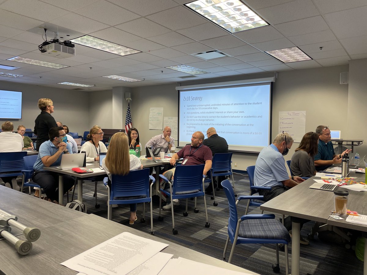 Our first High School Belonging Cohort having great conversations on teacher-student connections! #HCSDSEL #ReadyForTomorrow ⁦<a href="/HilliardSchools/">Hilliard Schools</a>⁩