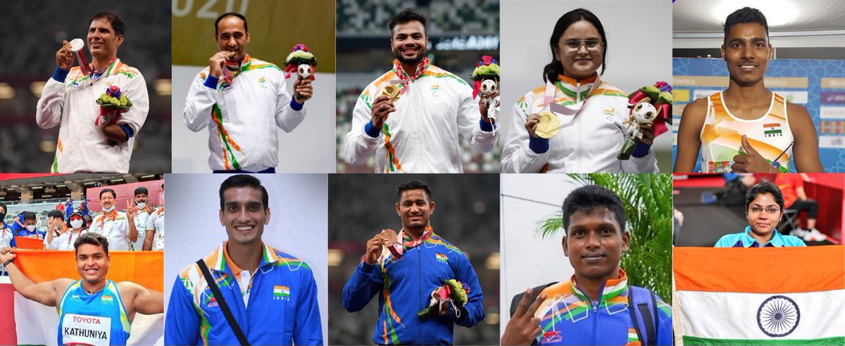 Medals Galore! 🥇🥈🥉So proud of our medalists- each have created history and made our nation proud! #TeamIndia off to a great start at the #Paralympics & I’ll be cheering you on the rest of the journey 🙌🏼🇮🇳 

#Cheer4India #Tokyo2020 #SumitAntil @DevJhajharia @189thangavelu