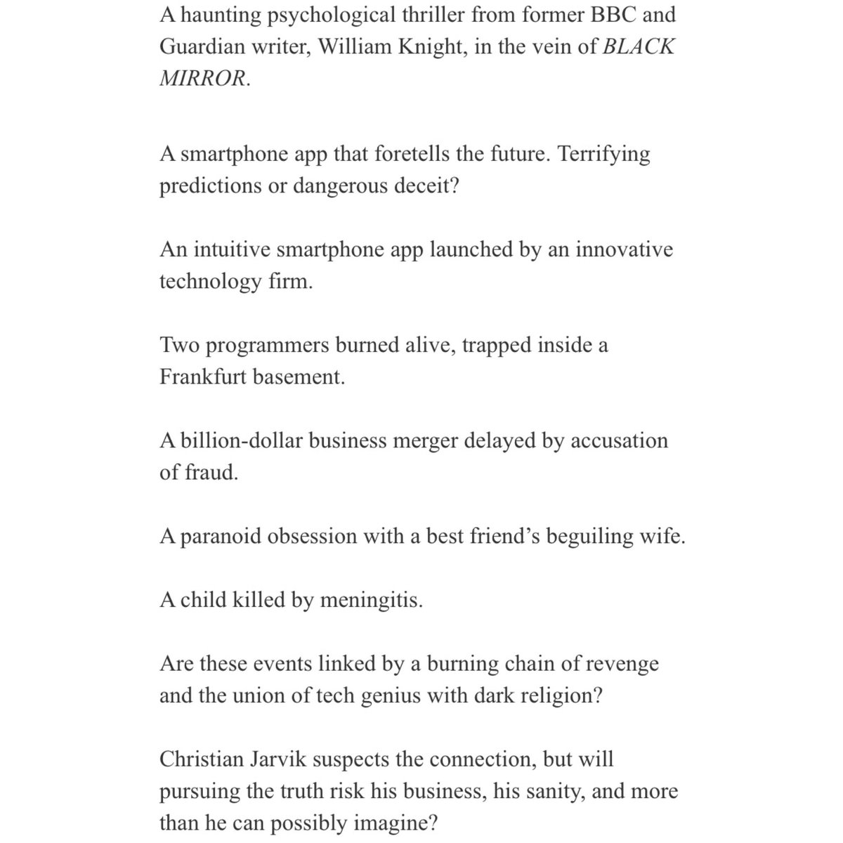 DaisyJHollands's tweet image. The Algorithm by William Knight 
 @WriterWill
@lovebooksgroup 
@lovebookstours #Ad #Gifted My review: instagram.com/p/CTPbj-nIqX3/ ⭐️⭐️⭐️⭐️⭐️ #TheAlgorithm